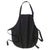 Port Authority Black Medium Length Apron with Pouch Pockets