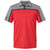 Adidas Men's Collegiate Red/Black/Grey Five Melange Ultimate Colorblocked Polo