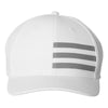 adidas White Bold 3-Stripes Cap