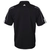 adidas Golf Men's Black/White Climalite 3-Stripes Cuff Sport Shirt