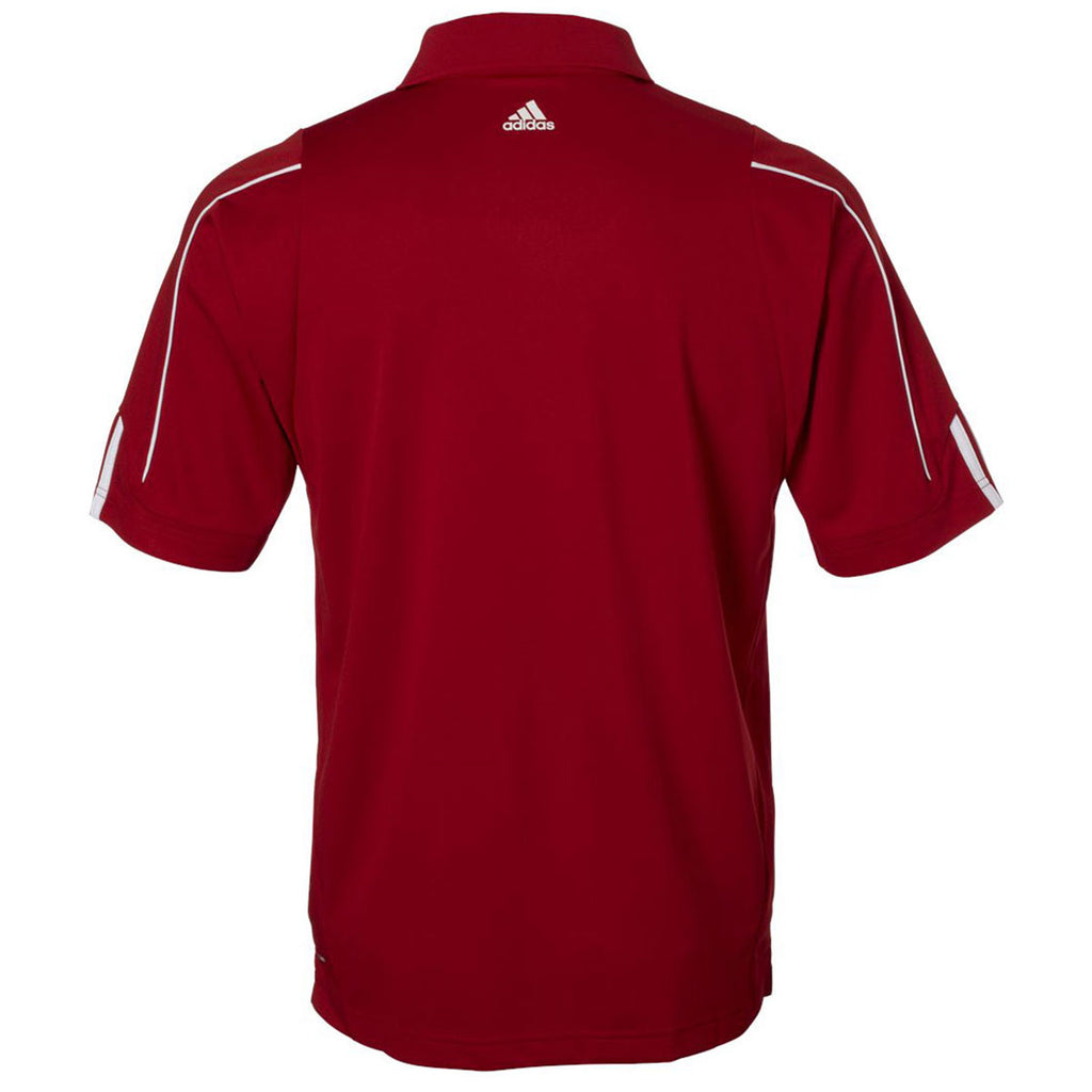 adidas Golf Men's Power Red/White 3-Stripes Sport Shirt