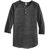 Alternative Apparel Men's Black Eco-Jersey 3/4-Sleeve Raglan Henley