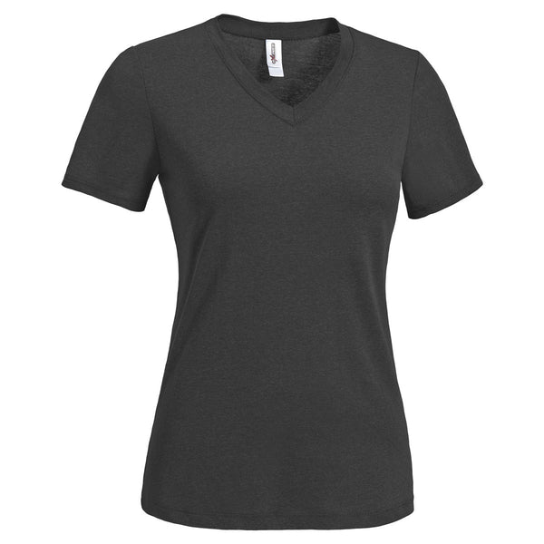 Expert Women's Dark Heather Charcoal VNeck Tee
