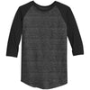Alternative Apparel Men's Black/True Black Eco-Jersey Baseball T-Shirt
