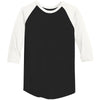 Alternative Apparel Men's Eco Black/Ivory Eco-Jersey Baseball T-Shirt