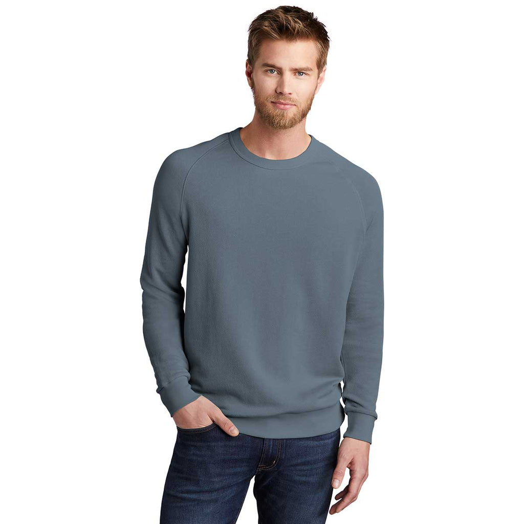 Alternative Apparel Men's Washed Denim Washed Terry Champ Pullover