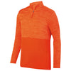 Augusta Sportswear Men's Orange Shadow Tonal Heather Quarter-Zip Pullover