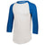 Augusta Sportswear Men's White/Royal 3/4-Sleeve Baseball Jersey