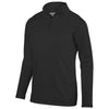 Augusta Sportswear Men's Black Wicking Fleece Quarter-Zip Pullover