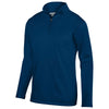 Augusta Sportswear Men's Navy Wicking Fleece Quarter-Zip Pullover