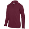 Augusta Sportswear Men's Maroon Wicking Fleece Quarter-Zip Pullover
