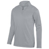 Augusta Sportswear Men's Athletic Grey Wicking Fleece Quarter-Zip Pullover