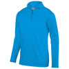 Augusta Sportswear Men's Power Blue Wicking Fleece Quarter-Zip Pullover
