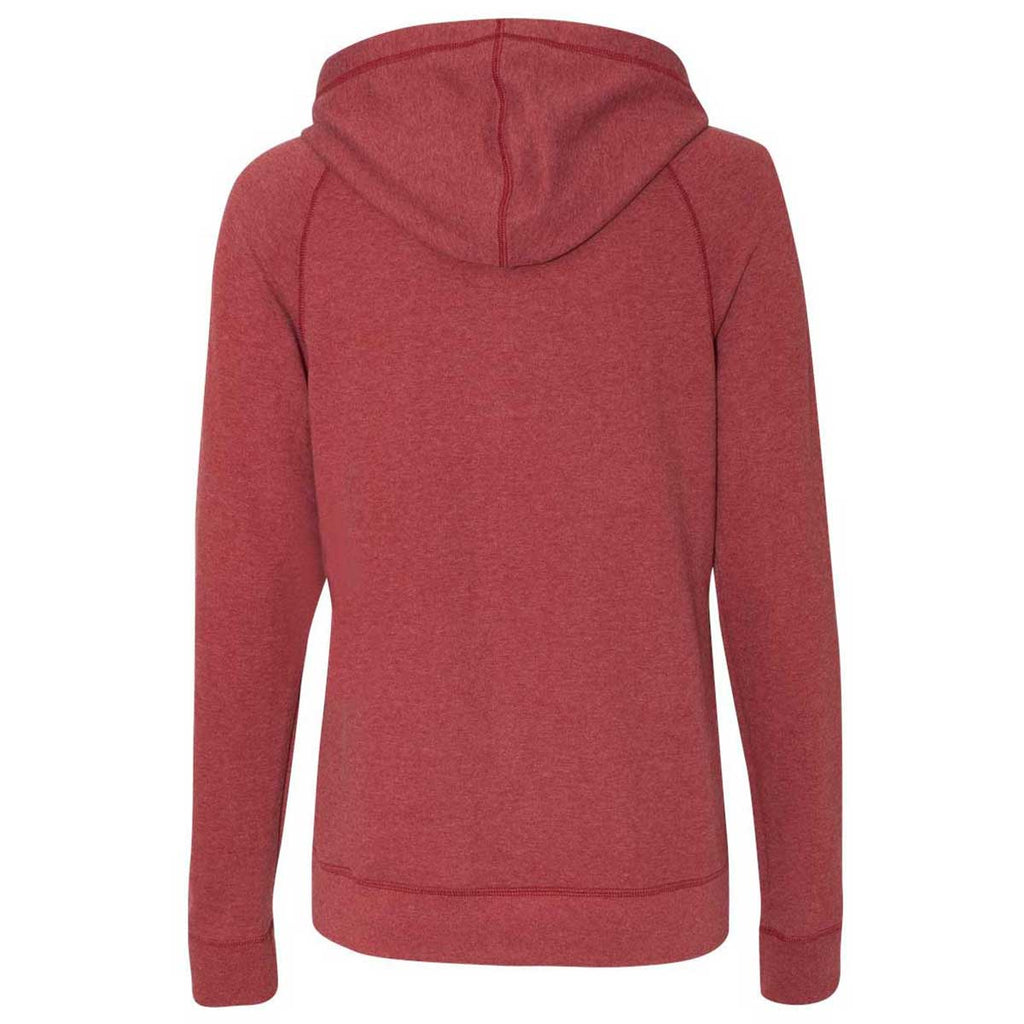 Champion Women's Carmine Red Heather Originals French Terry Hooded Full-Zip