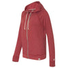 Champion Women's Carmine Red Heather Originals French Terry Hooded Full-Zip