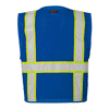 ML Kishigo Men's Blue Mesh Enhanced Visibility Multi-Pocket Vest