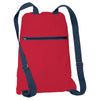 Port Authority Chili Red/Navy Canvas Cinch Pack