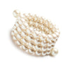 Carolee The Bella Four Row White Pearl Coil Bracelet