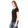 Bella + Canvas Women's Black Jersey Short-Sleeve V-Neck T-Shirt