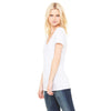 Bella + Canvas Women's Ash Jersey Short-Sleeve Deep V-Neck T-Shirt