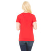 Bella + Canvas Women's Red Jersey Short-Sleeve Deep V-Neck T-Shirt