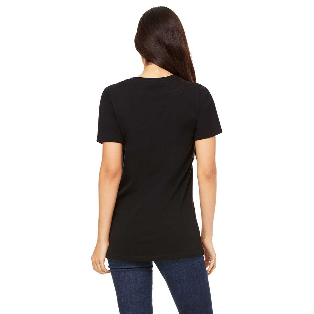 Bella + Canvas Women's Black Relaxed Jersey Short-Sleeve T-Shirt