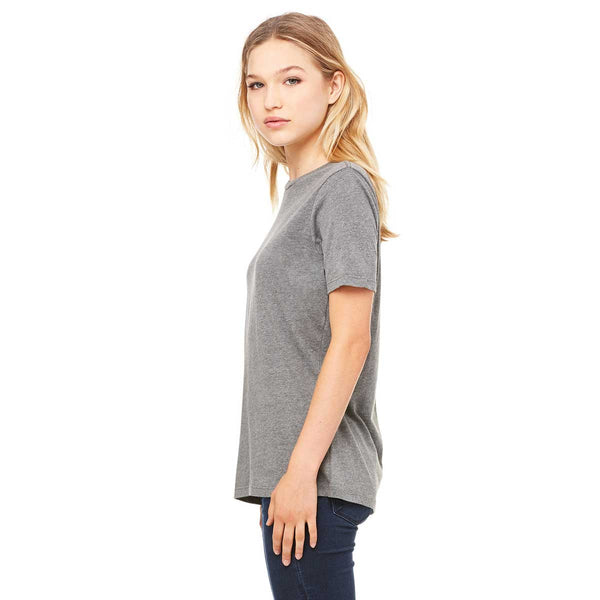 Bella + Canvas Women's Grey Triblend Relaxed Jersey Short-Sleeve T-Shi