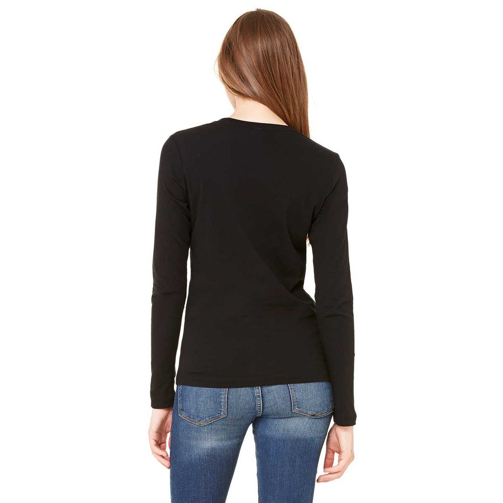 Bella + Canvas Women's Black Jersey Long-Sleeve T-Shirt