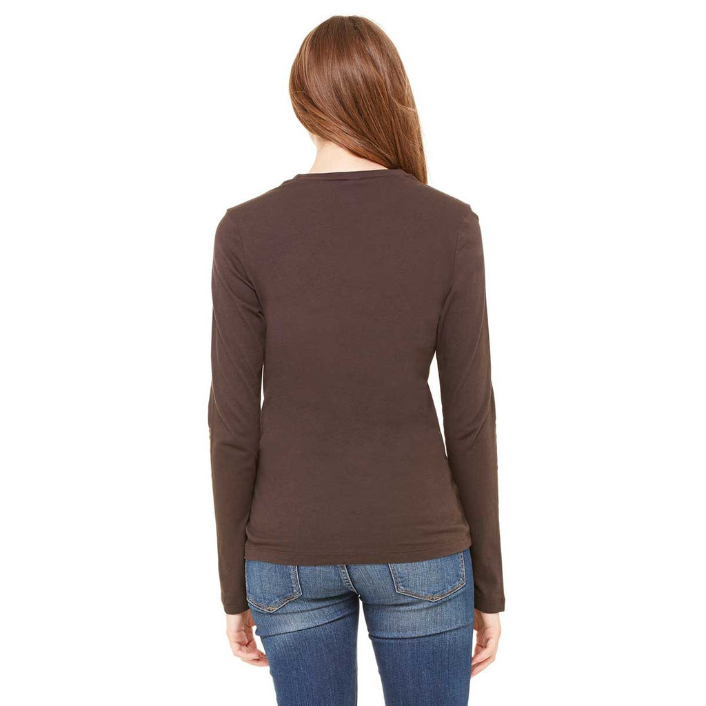 Bella + Canvas Women's Chocolate Jersey Long-Sleeve T-Shirt