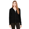 Bella + Canvas Women's Black Stretch French Terry Lounge Jacket