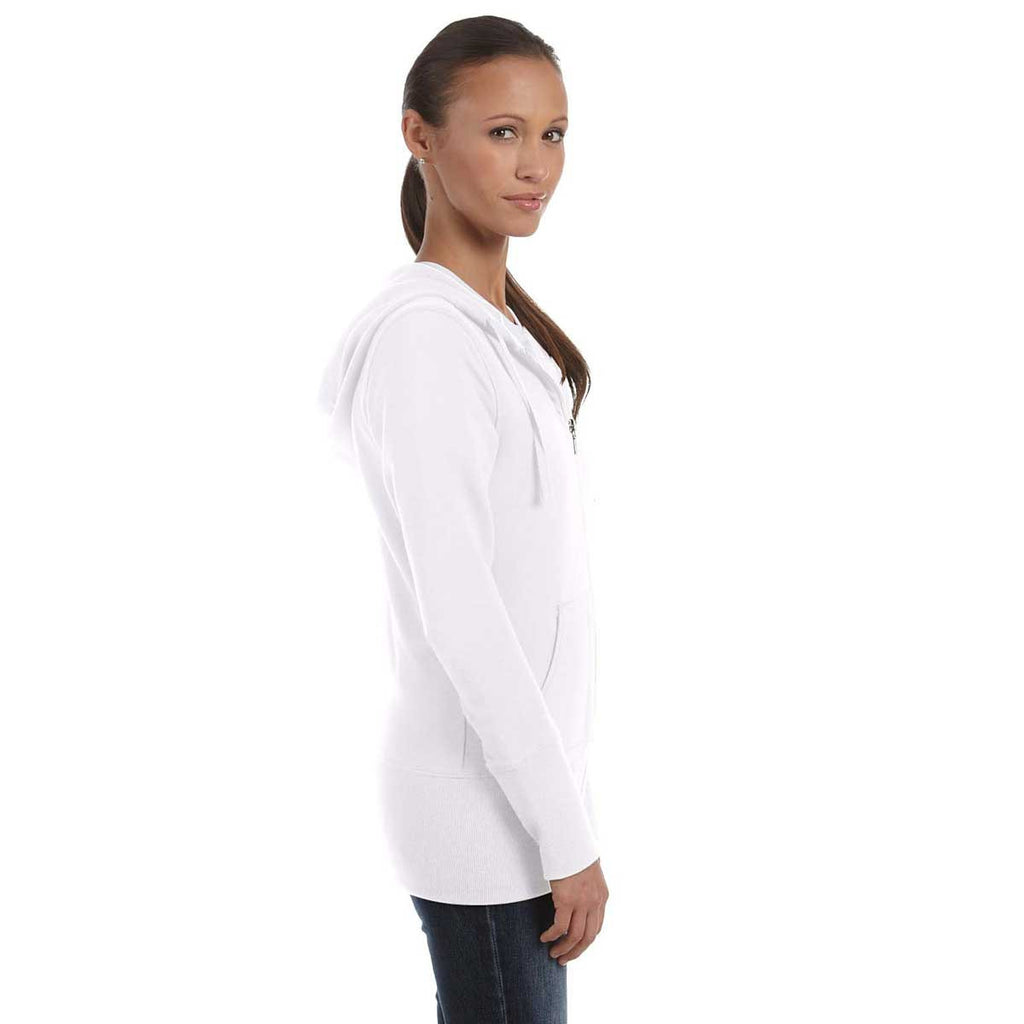 Bella + Canvas Women's White Stretch French Terry Lounge Jacket