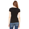 Bella + Canvas Women's Black Sheer Jersey Short-Sleeve T-Shirt