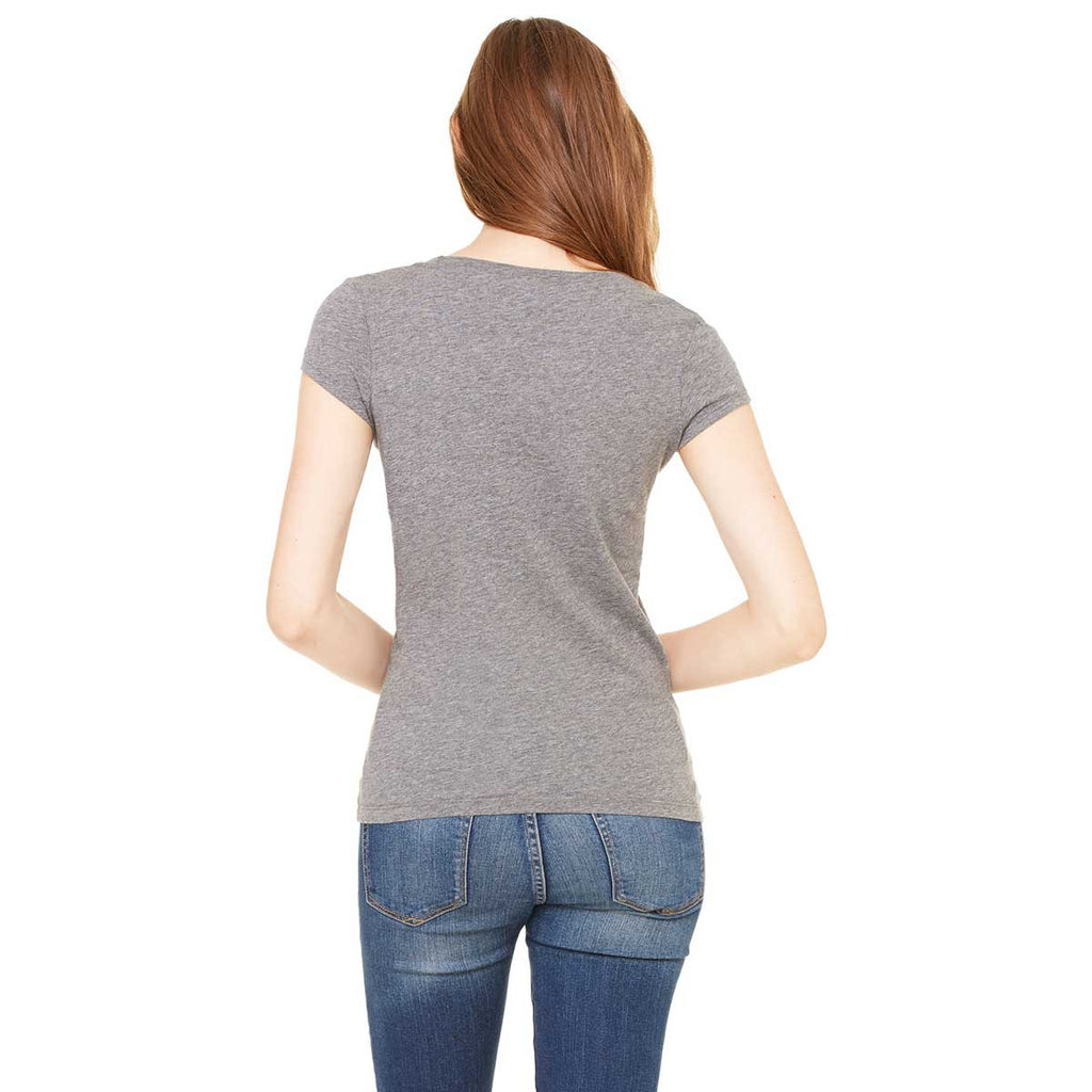 Bella + Canvas Women's Deep Heather Sheer Jersey Short-Sleeve T-Shirt