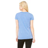 Bella + Canvas Women's Blue Triblend Short-Sleeve T-Shirt