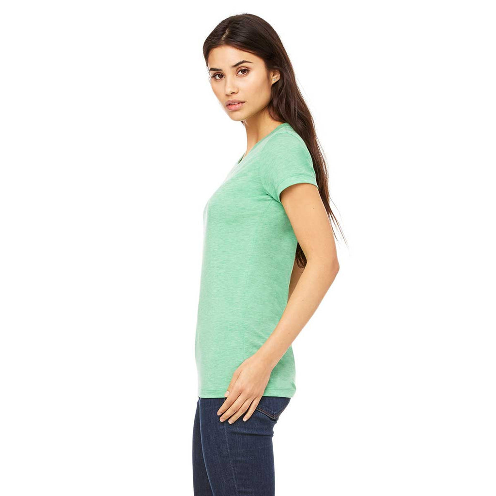 Bella + Canvas Women's Green Triblend Short-Sleeve T-Shirt