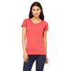 Bella + Canvas Women's Red Triblend Short-Sleeve T-Shirt