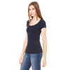 Bella + Canvas Women's Midnight Sheer Mini Rib Short-Sleeve Scoop Neck T-Shirt