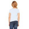Bella + Canvas Girl's Baby Blue Stretch Rib Short-Sleeve T-Shirt