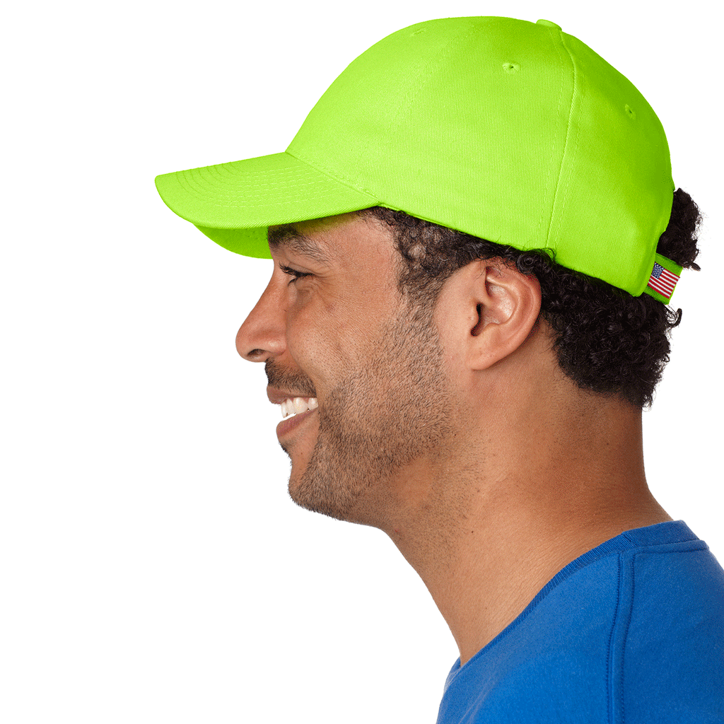 Bayside Lime Green USA Made Structured Cap