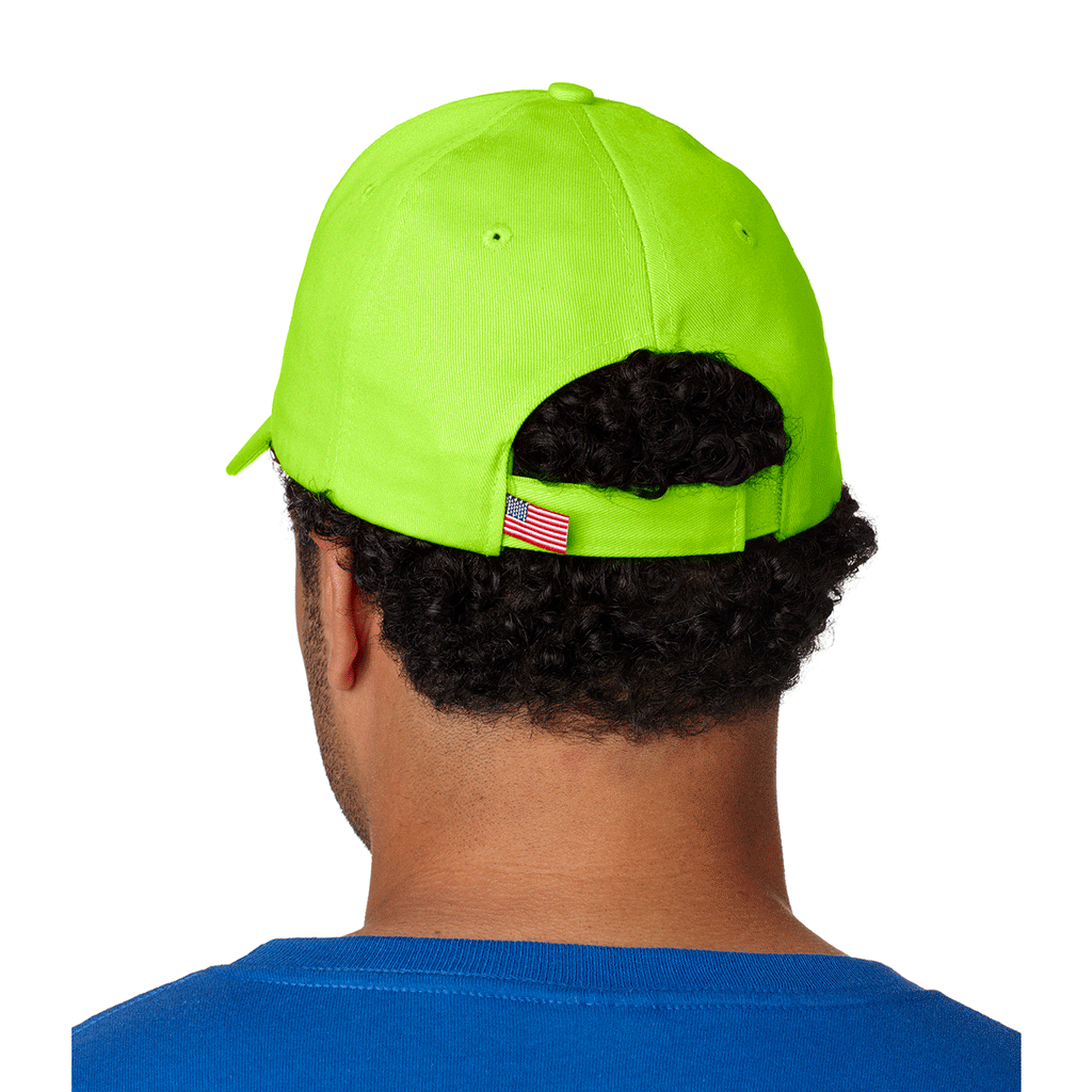Bayside Lime Green USA Made Structured Cap