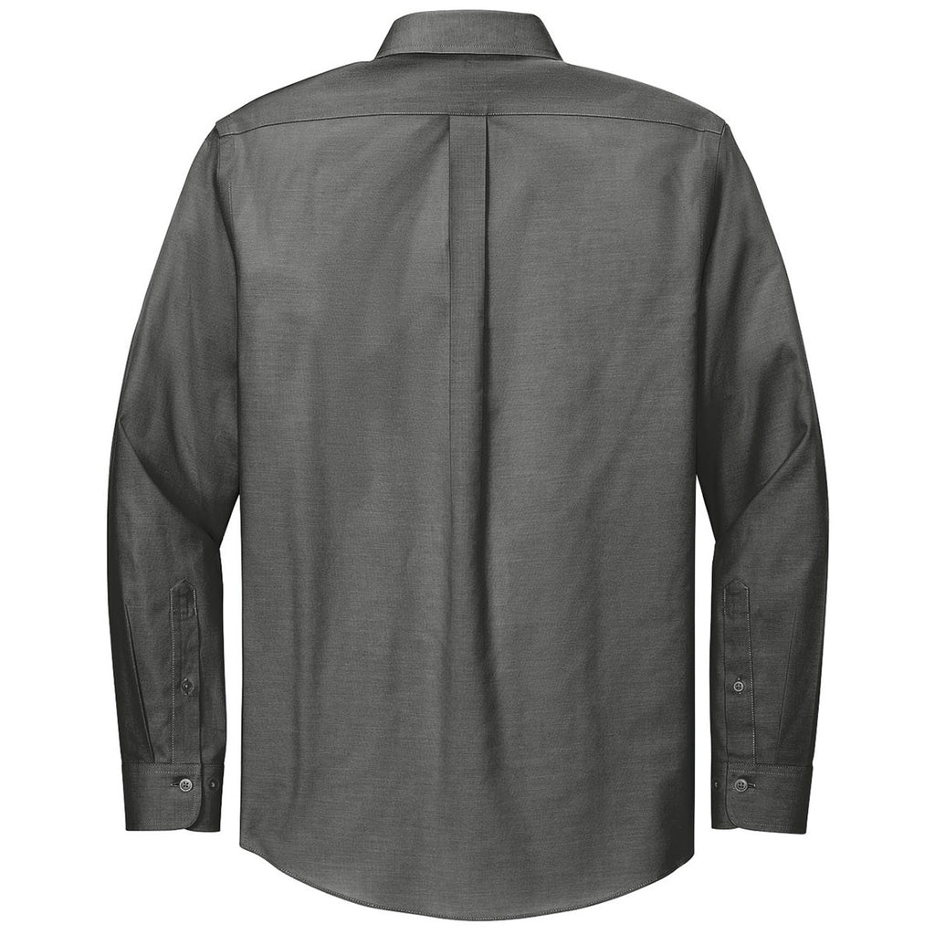 Brooks Brothers Men's Deep Black Wrinkle-Free Stretch Pinpoint Shirt
