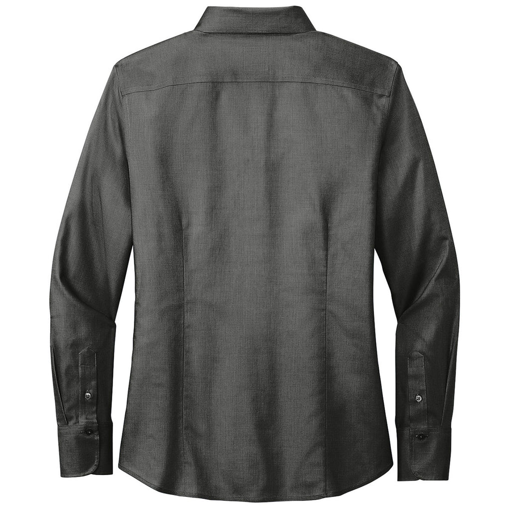 Brooks Brothers Women's Deep Black Wrinkle-Free Stretch Naildhead Shirt