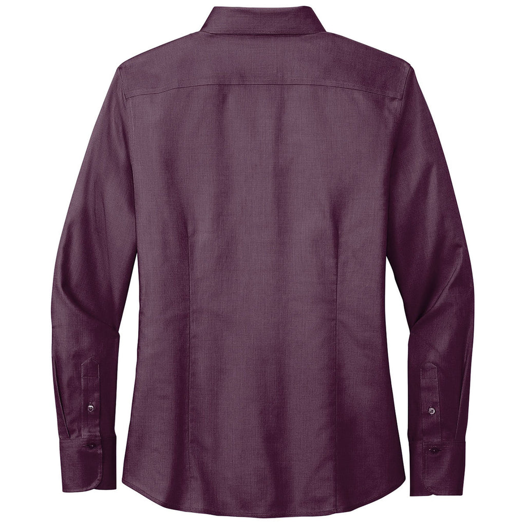 Brooks Brothers Women's Navy Blazer/Vintage Port Wrinkle-Free Stretch Naildhead Shirt