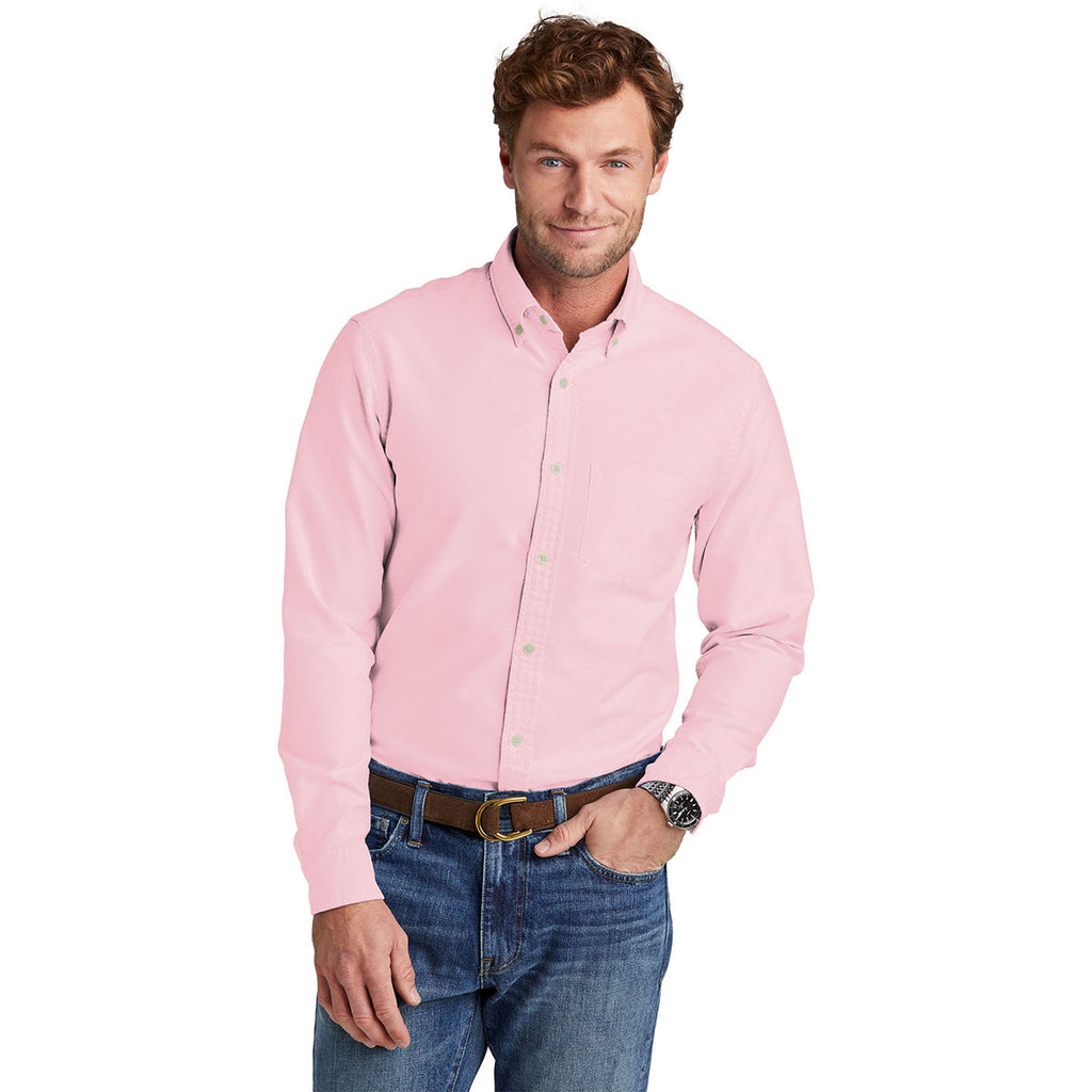 Brooks Brothers Men's Soft Pink Casual Oxford Cloth Shirt