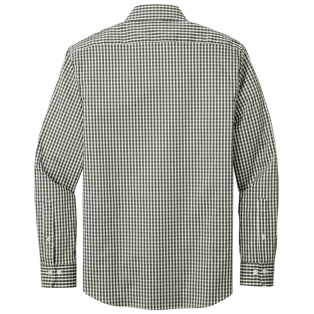 Brooks Brothers Men's Deep Black Check Tech Stretch Patterned Shirt