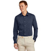 Brooks Brothers Men's Navy Blazer/White Grid Check Tech Stretch Patterned Shirt