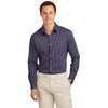 Brooks Brothers Men's Navy Blazer Multi Check Tech Stretch Patterned Shirt