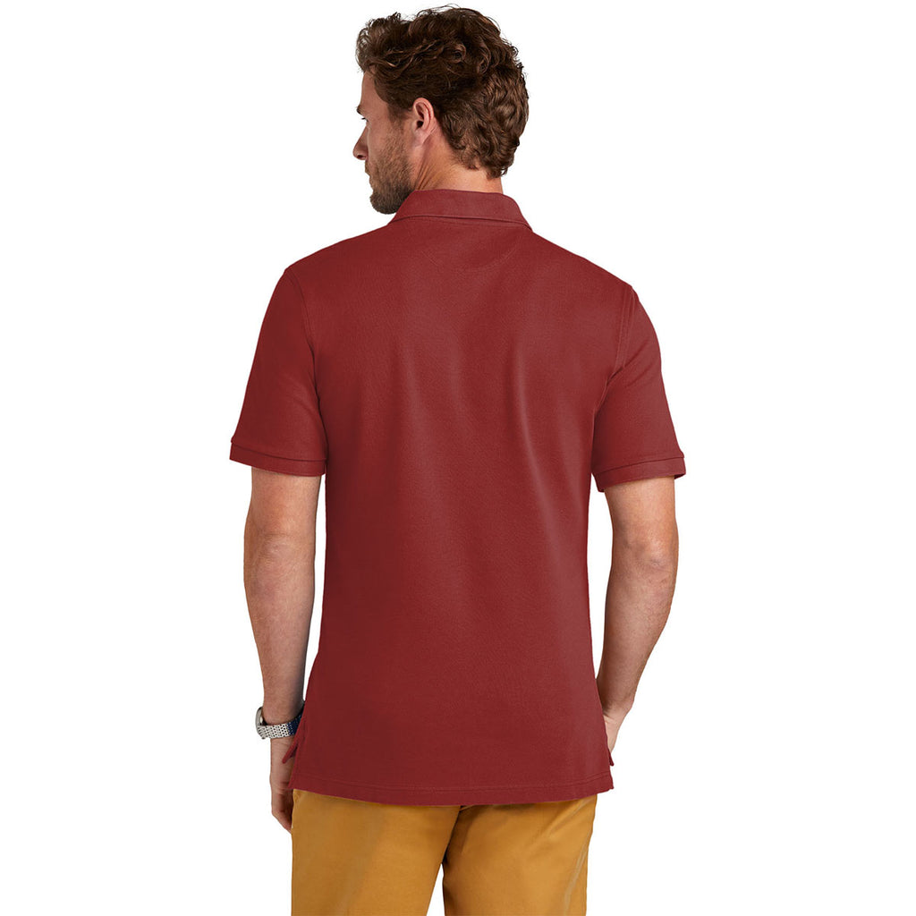 Brooks Brothers Men's Rich Red Pima Cotton Pique Polo