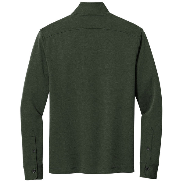 Brooks Brothers Men's Pine Heather MidLayer Stretch Half Zip