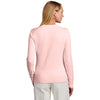 Brooks Brothers Women's Pearl Pink Cotton Stretch V-Neck Sweater